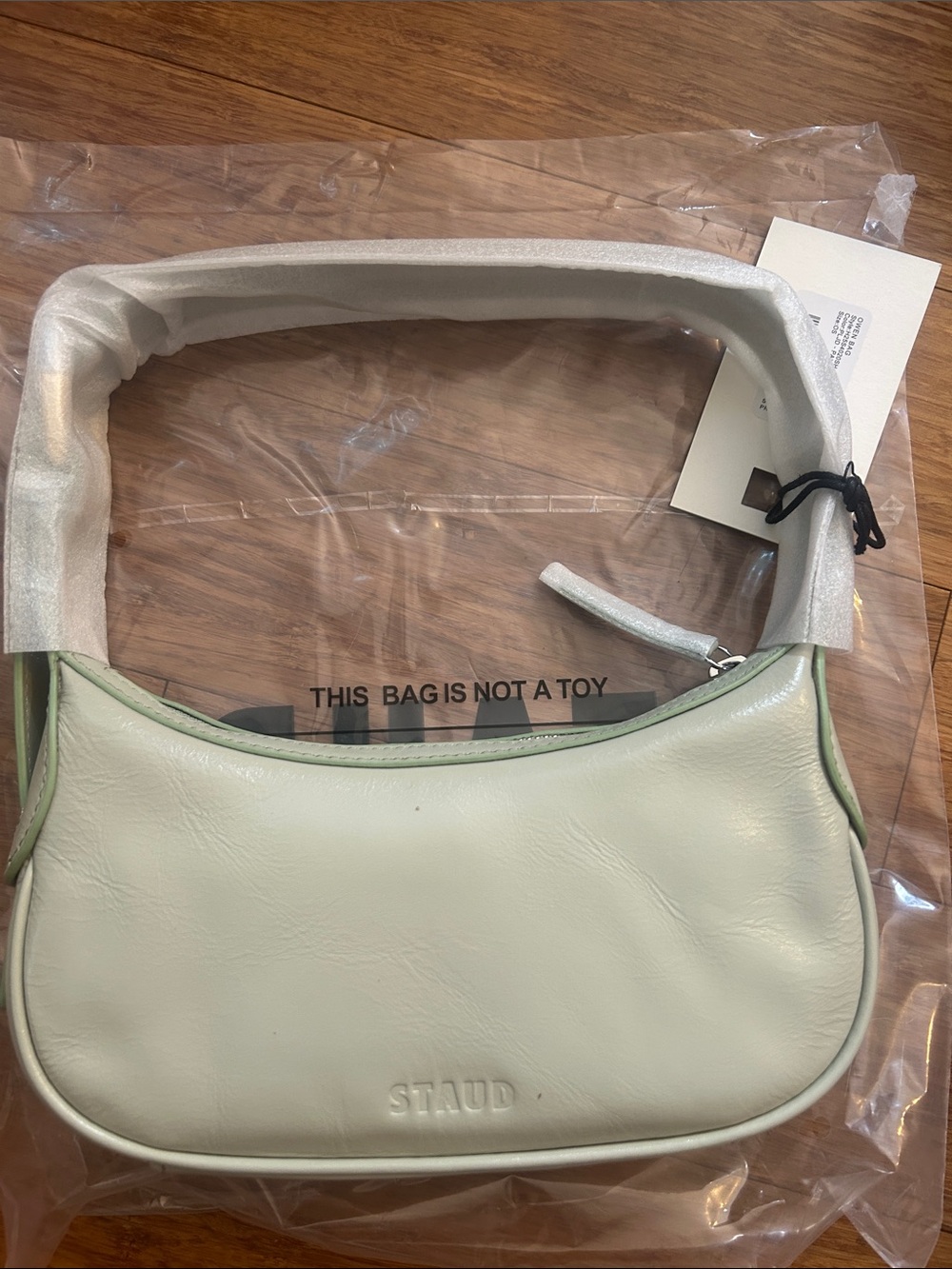 Staud OWEN Bag 100% Cow Leather Pale Jade Original Price $295 - Picture 4 of 6